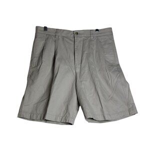 IZOD 0-4 Chino Double Pleat Golf Shorts Sportflex Waist Mens w32